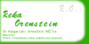 reka orenstein business card